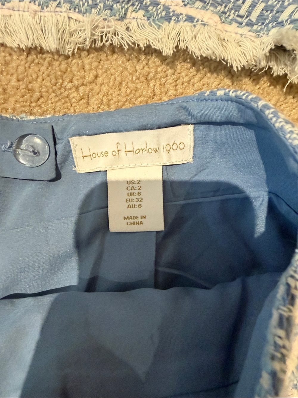 House of Harlow 1960 Blue and White Striped Two-Piece Skirt Set - Picture 5 of 10